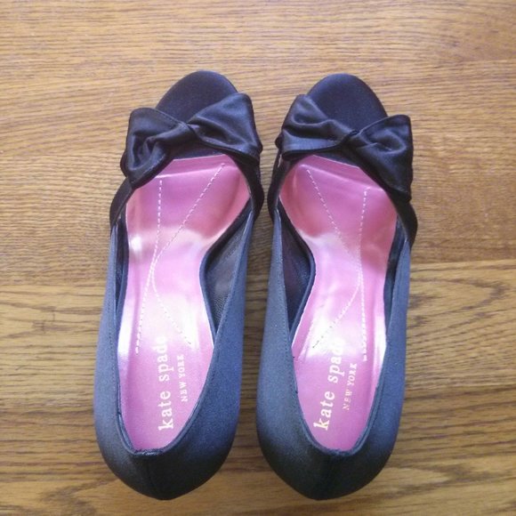 Kate Spade Satin Hera Open Toe Heels Size 8 - Picture 9 of 15